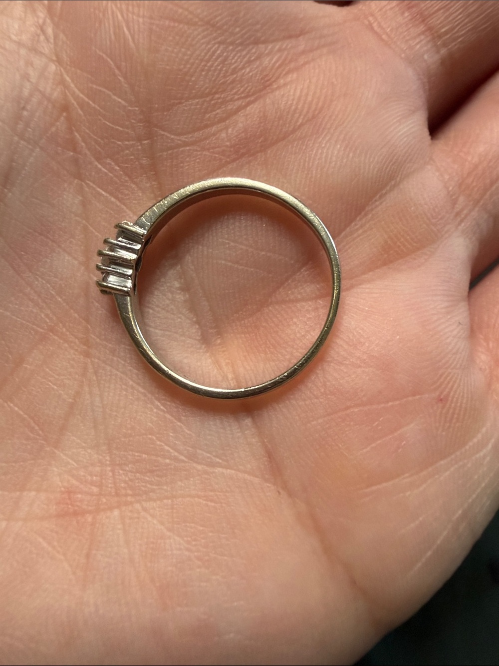 10K Three-Stone Diamond Ring - Picture 3 of 5